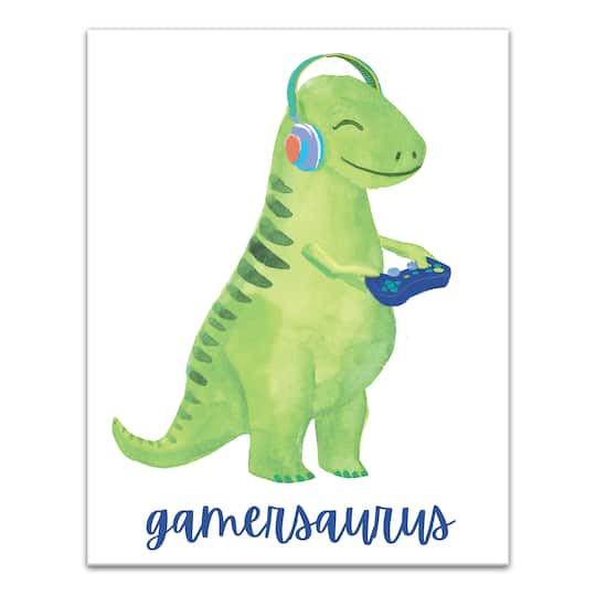 Gamersaurus 11" x 14" Canvas Wall Art